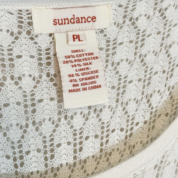 Sundance Ivory Pointelle Josalyn, BellSleeves Sweater Dress with Lining- size PL - Picture 5 of 11